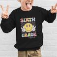 Sixth Grade Squad Smile Face 6th Grade Back To School Graphic Kid Sweatshirt Sixth Grade Squad Smile Face 6th Grade Back To School Graphic Kid Sweatshirt