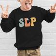 SLP Groovy Women Appreciation Day Hello Back To School Graphic Kid Sweatshirt
