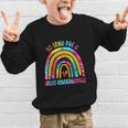 So Long Pre-K Hello Kindergarten Rainbow Back To School Graphic Kid Sweatshirt So Long Pre-K Hello Kindergarten Rainbow Back To School Graphic Kid Sweatshirt
