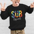 Sub Squad For Work Tie Dye Back To School Appreciation Day Graphic Kid Sweatshirt Sub Squad For Work Tie Dye Back To School Appreciation Day Graphic Kid Sweatshirt