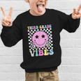 Third Grade Vibes Groovy Back To School 3rd Grade Girls Kids Graphic Kid Sweatshirt