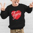 Tigers Heart Back To School Spirit R Graphic Kid Sweatshirt Tigers Heart Back To School Spirit R Graphic Kid Sweatshirt