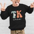 TK Crew Groovy Women Appreciation Day Hello Back To School Graphic Kid Sweatshirt