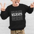 Wildcats School Spirit Team Back To School Graphic Kid Sweatshirt Wildcats School Spirit Team Back To School Graphic Kid Sweatshirt