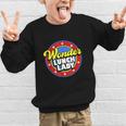 Wonder Lunch Lady Super Woman Power Superhero Back To School Graphic Kid Sweatshirt