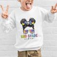 2nd Grade Vibes Messy Hair Bun Girl Back To School First Day Graphic Kid Sweatshirt 2nd Grade Vibes Messy Hair Bun Girl Back To School First Day Graphic Kid Sweatshirt