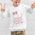 Back To School Cute Pink Coquette Girls Hello Second Grade Graphic Kid Sweatshirt Back To School Cute Pink Coquette Girls Hello Second Grade Graphic Kid Sweatshirt