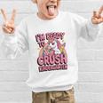 Back To School I'm Ready To Crush Kindergarten Unicorn Graphic Kid Sweatshirt Back To School I'm Ready To Crush Kindergarten Unicorn Graphic Kid Sweatshirt