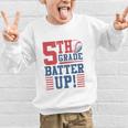 Baseball Fifth Grade Back To School 5th Grade Batter Up Graphic Kid Sweatshirt