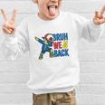 Bruh We Back To School Dabbing First Day Of School Graphic Kid Sweatshirt