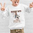 Buckin' Into Pre-K Back To School Cowboy Western Graphic Kid Sweatshirt Buckin' Into Pre-K Back To School Cowboy Western Graphic Kid Sweatshirt