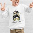 Bus Driver Life Messy Bun Back To School Bus Driver Graphic Kid Sweatshirt