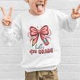 Coquette 4th Grade First Day Of Back To School Girls Outfits Graphic Kid Sweatshirt