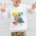 Crush Kindergarten Dabbing Unicorn Back To School Girls Performance Graphic Kid Sweatshirt