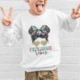 Fifth Grade Vibes Messy Hair Bun Girl Back To School 5th Graphic Kid Sweatshirt Fifth Grade Vibes Messy Hair Bun Girl Back To School 5th Graphic Kid Sweatshirt