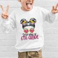 First Day Of 6th Grade Messy Hair Bun Girl Back To School Graphic Kid Sweatshirt First Day Of 6th Grade Messy Hair Bun Girl Back To School Graphic Kid Sweatshirt