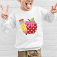 Girls Back To School Apple Toddler First Day Of Preschool Graphic Kid Sweatshirt Girls Back To School Apple Toddler First Day Of Preschool Graphic Kid Sweatshirt