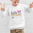 Hello 4th Grade Girls Coquette Fourth Grade Back To School Graphic Kid Sweatshirt Hello 4th Grade Girls Coquette Fourth Grade Back To School Graphic Kid Sweatshirt