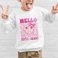 Hello Fifth Grade Coquette Bow Back To School 5th Grade Girl Graphic Kid Sweatshirt Hello Fifth Grade Coquette Bow Back To School 5th Grade Girl Graphic Kid Sweatshirt