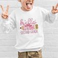 Hello Second Grade Pencil Tie Dye Coquette Back To School Graphic Kid Sweatshirt Hello Second Grade Pencil Tie Dye Coquette Back To School Graphic Kid Sweatshirt