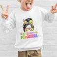 Little Miss Preschool Messy Bun Tie Dye Back To School Girls Graphic Kid Sweatshirt Little Miss Preschool Messy Bun Tie Dye Back To School Girls Graphic Kid Sweatshirt