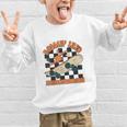 Rolling Into Kindergarten Retro Groovy Back To School Kids Graphic Kid Sweatshirt
