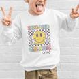 Second Grade Crew Smile Face Back To School 2nd Grade Team Graphic Kid Sweatshirt