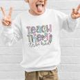 Teach Them To Be Kind Leopard Kindergarten Back To School Graphic Kid Sweatshirt Teach Them To Be Kind Leopard Kindergarten Back To School Graphic Kid Sweatshirt