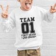 Team 1st Grade All-Stars Back To School Sports Jersey Graphic Kid Sweatshirt Team 1st Grade All-Stars Back To School Sports Jersey Graphic Kid Sweatshirt