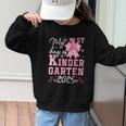 My 1st Day Of Kindergarten 2025 Back To School Girls Graphic Kid Sweatshirt My 1st Day Of Kindergarten 2025 Back To School Girls Graphic Kid Sweatshirt