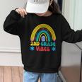 2nd Grade Vibes Back To School Rainbow Second Grade Graphic Kid Sweatshirt