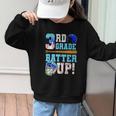 3rd Grade Back To School Baseball Drip Ice Cream Batter Up Graphic Kid Sweatshirt 3rd Grade Back To School Baseball Drip Ice Cream Batter Up Graphic Kid Sweatshirt
