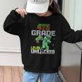 4th Grade Level Unlocked Back To School Pixel Game Graphic Kid Sweatshirt