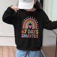 67 Days Smarter Rainbow For Back To School Kids Graphic Kid Sweatshirt