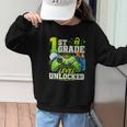 Back To School 1st First Grade Level Unlocked Gamer Kid Graphic Kid Sweatshirt