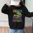 Back To School Boy Dinosaur I'm Ready To Crush First Grade Graphic Kid Sweatshirt