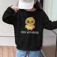 Back To School Chick With Brains Smart Intelligent Girls Graphic Kid Sweatshirt Back To School Chick With Brains Smart Intelligent Girls Graphic Kid Sweatshirt