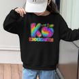 Back To School F Is For Kindergarten Rainbow Apple Kid Graphic Kid Sweatshirt