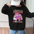 Back To School Unicorn Girls I'm Ready To Crush Preschool Graphic Kid Sweatshirt