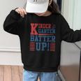 Baseball Kindergarten Back To School Kindergarten Batter Up Graphic Kid Sweatshirt