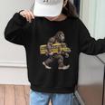 Bigfoot Carrying School Bus Sasquatch Back To School Graphic Kid Sweatshirt Bigfoot Carrying School Bus Sasquatch Back To School Graphic Kid Sweatshirt