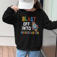 Blast Off Into Kindergarten Back To School Rocket Graphic Kid Sweatshirt