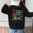 Bruh It's My First Day Of Junior Back To School Graphic Kid Sweatshirt