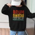 Bruh It's My First Day Of Middle School Back To School Graphic Kid Sweatshirt