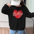 Bulldogs Heart Back To School Spirit R Graphic Kid Sweatshirt Bulldogs Heart Back To School Spirit R Graphic Kid Sweatshirt