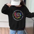 Bus Driver Aide Back To School Bus Driver Tie Dye Graphic Kid Sweatshirt