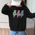Checkered Principal Lightning Bolt Back To School Graphic Kid Sweatshirt Checkered Principal Lightning Bolt Back To School Graphic Kid Sweatshirt