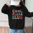 Cool Paras Club Paraprofessional Groovy Back To School Graphic Kid Sweatshirt