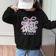 Coquette Bow Happy First Day Of School Back To School Retro Graphic Kid Sweatshirt Coquette Bow Happy First Day Of School Back To School Retro Graphic Kid Sweatshirt