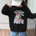 Crush Pre-K Girls Back To School Unicorn First Day Preschool Graphic Kid Sweatshirt Crush Pre-K Girls Back To School Unicorn First Day Preschool Graphic Kid Sweatshirt